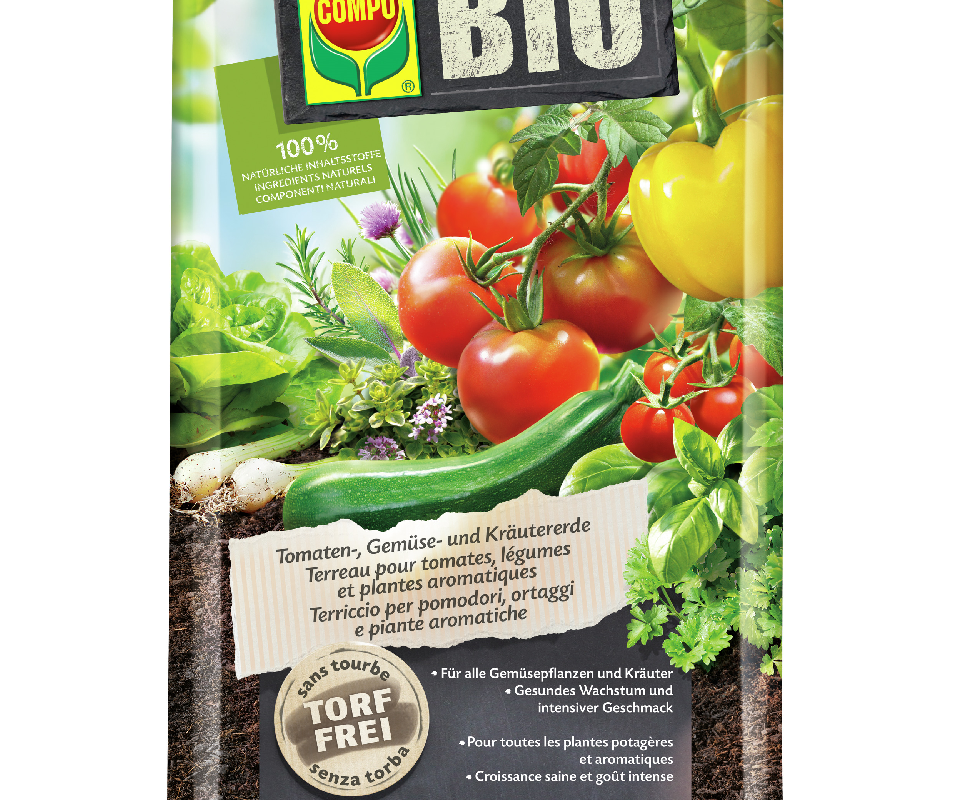 Bio Terreau pour tomates légumes et plantes aromatiques FiBL 20L