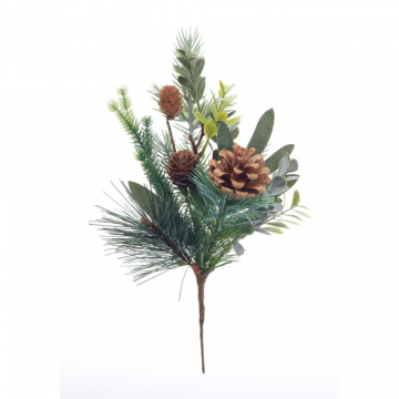 Branche de sapin artificielle avec pives, L30cm