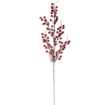 Branche avec baies rouges, L60cm